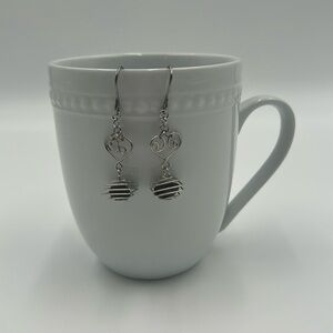 2068- Real Coffee Beans Handmade Dangle Earrings NWT